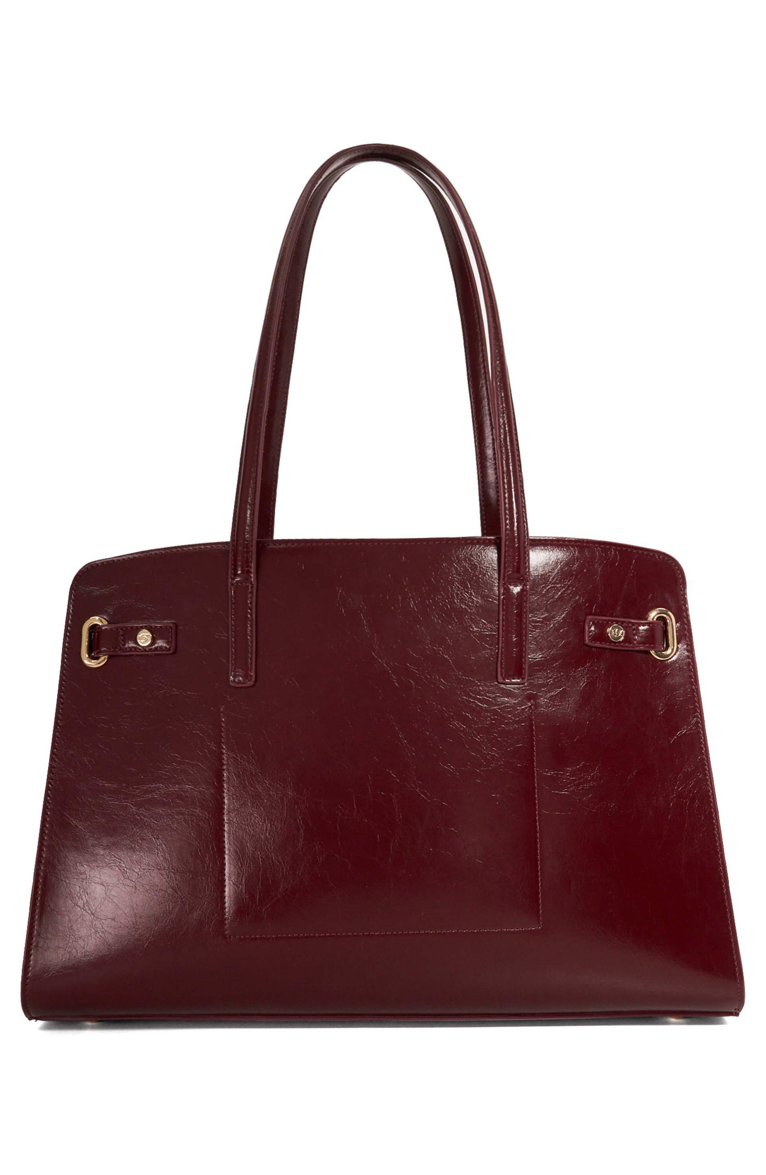 Dune London Define Tote, Alternate, color, Burgundy