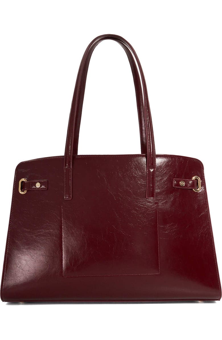 Dune London Define Tote, Alternate, color, Burgundy