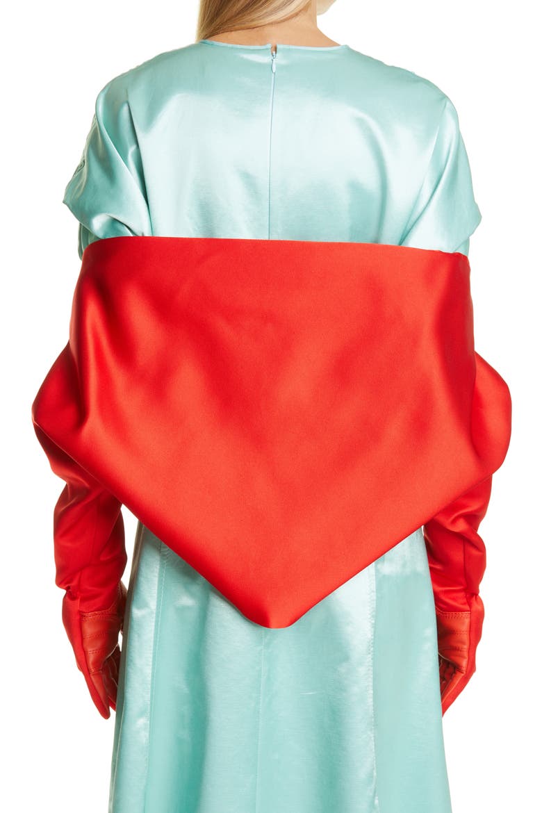 Gloved Double Satin Bolero, Alternate, color, RED