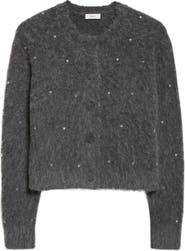 A.L.C. Lainie Rhinestone Embellished Crewneck Sweater