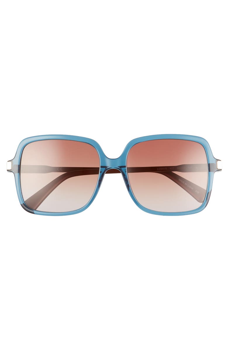 Longchamp Le Pliage 55mm Gradient Square Sunglasses, Alternate, color, Blue/Brown Pliage