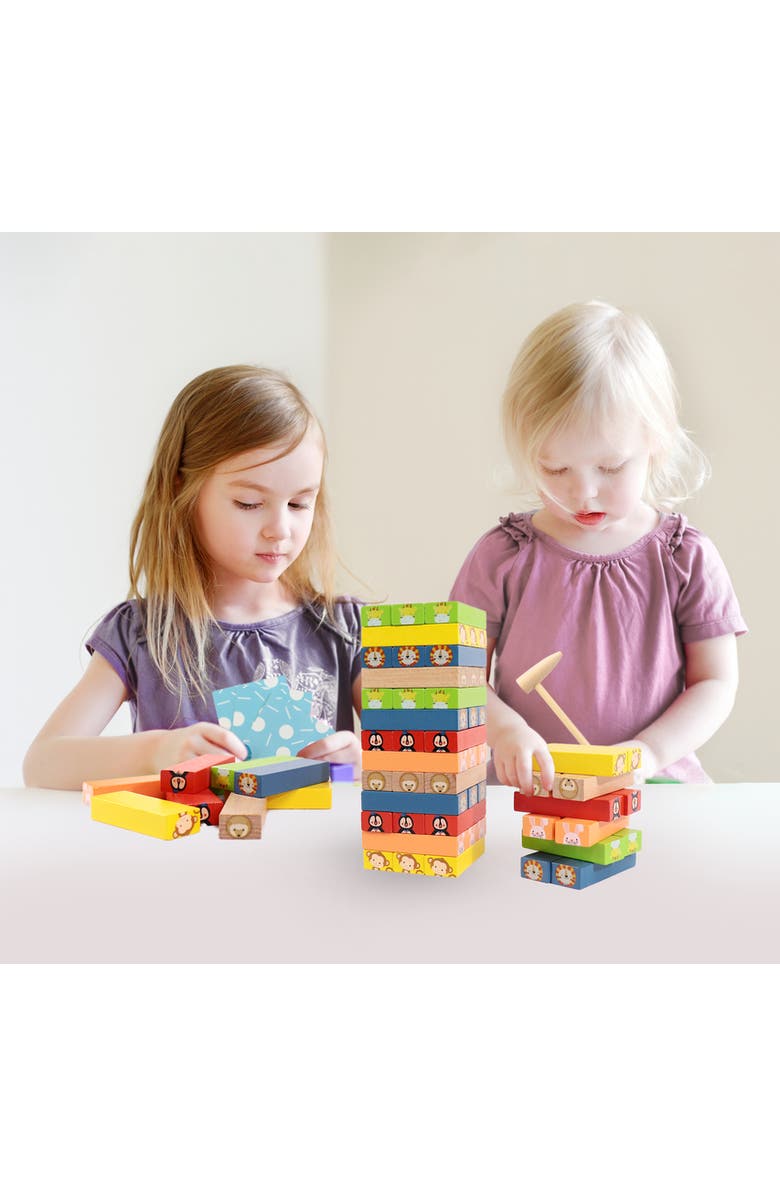 Leo & Friends Zoo Stacking Game, 77 Different Pieces Included, Alternate, color, Green