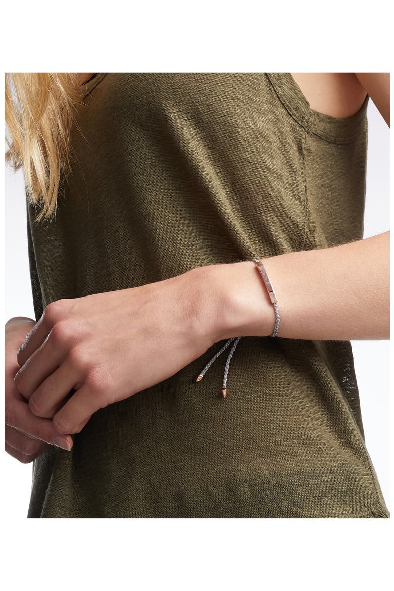 Linear Friendship Bracelet, Alternate, color, ROSE GOLD/ SILVER METALLICA