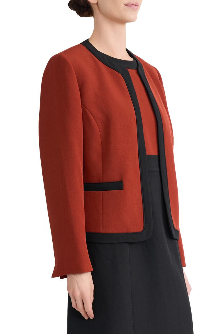 Open Tipped Jacket, Alternate, color, SEPIA SPICE/ BLACK