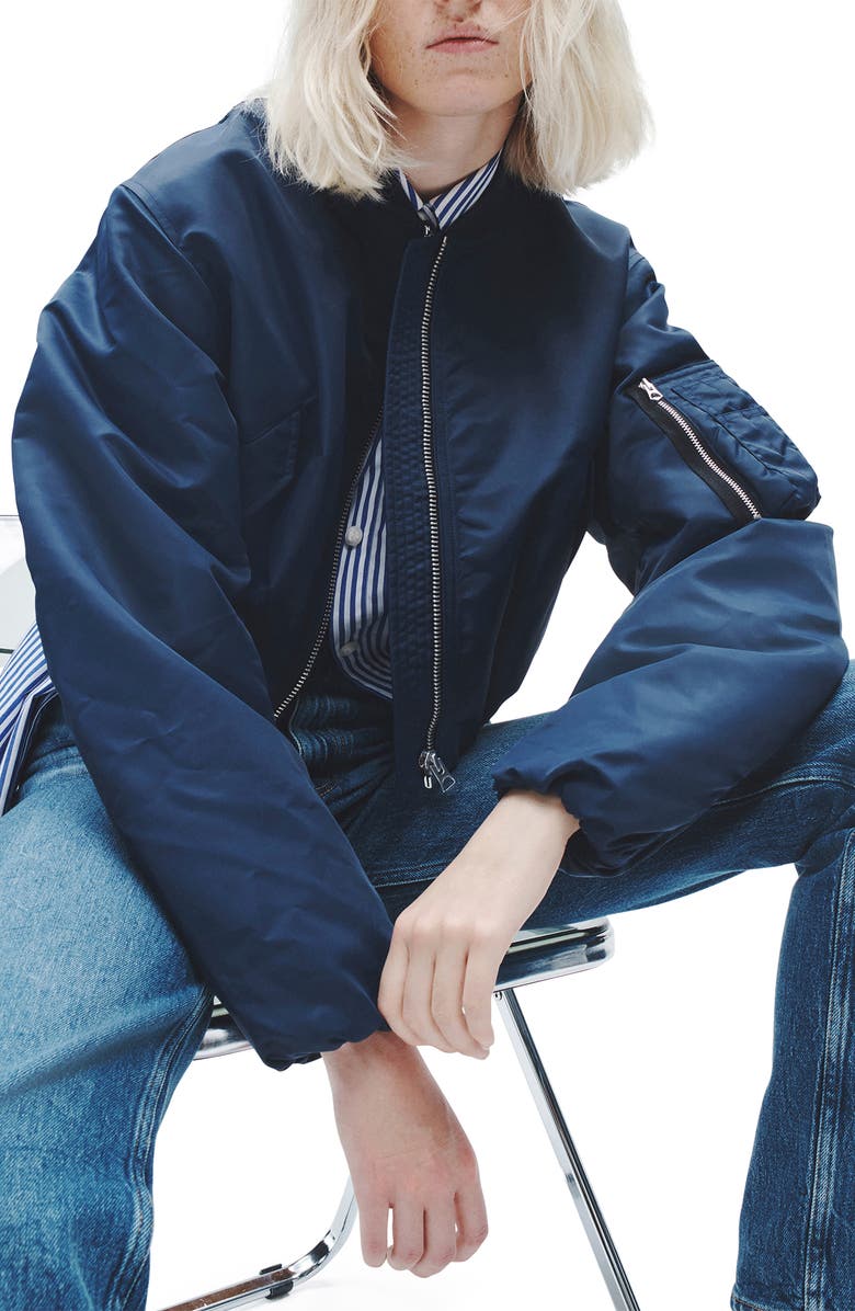 rag & bone Maggie Crop Bomber, Alternate, color,