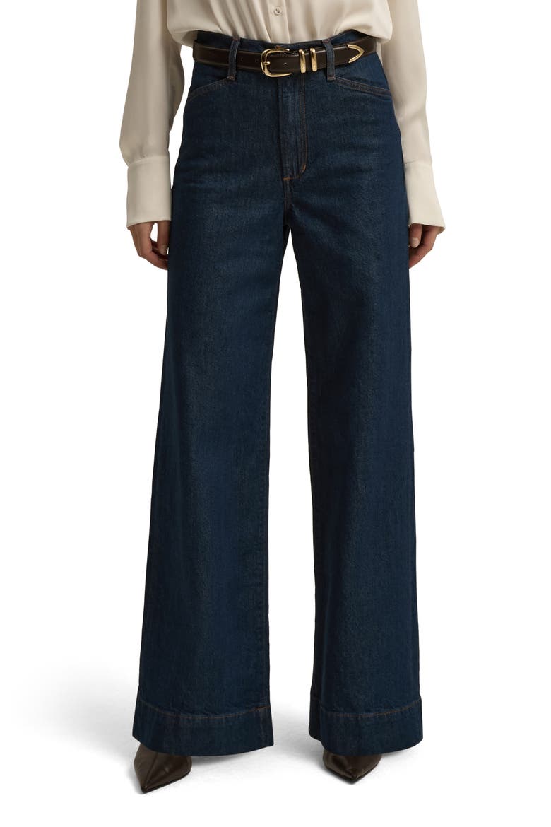 The Mischa Super High Waist Wide Leg Jeans, Main, color, PEPPER