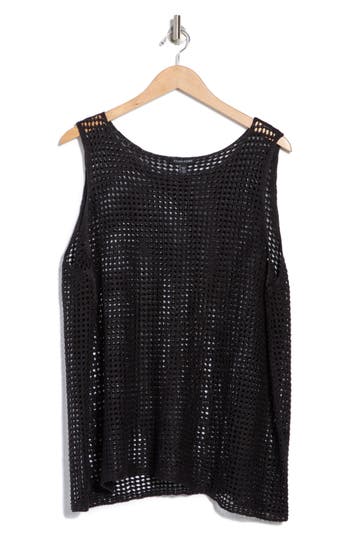 Eileen Fisher Open Stitch Organic Cotton Sleeveless Sweater