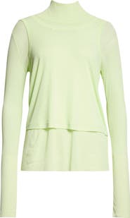 MELITTA BAUMEISTER Double Layer Cotton Turtleneck Top