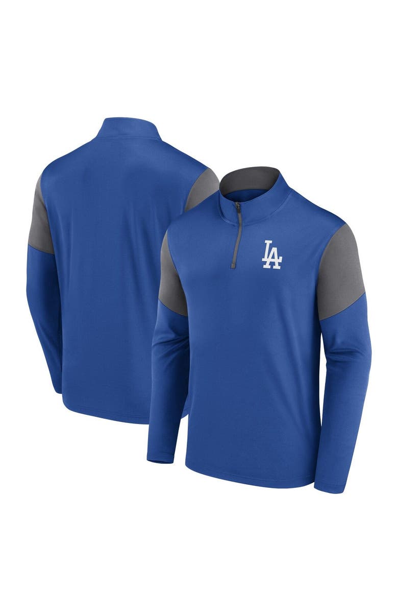 FANATICS Men's Fanatics Branded Royal Los Angeles Dodgers Logo Quarter-Zip Top, Main, color, 