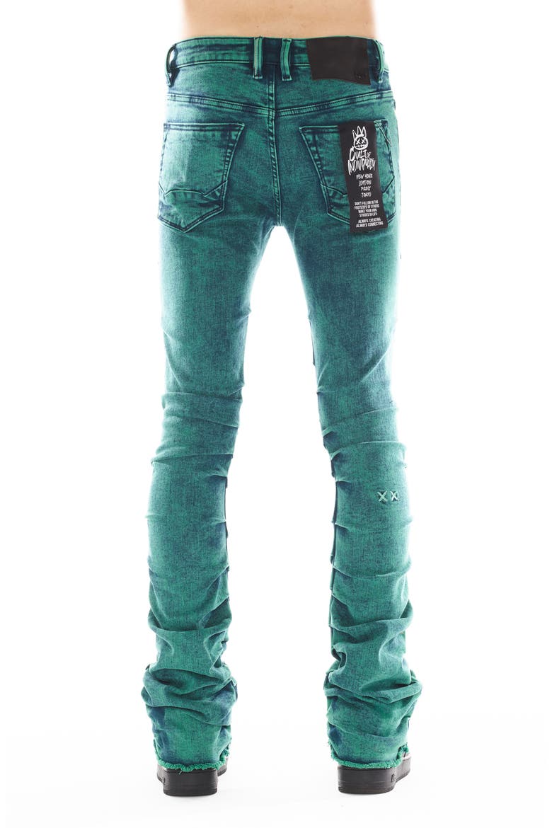 Hipster Nomad Stacked Bootcut Jeans, Alternate, color, EMERALD