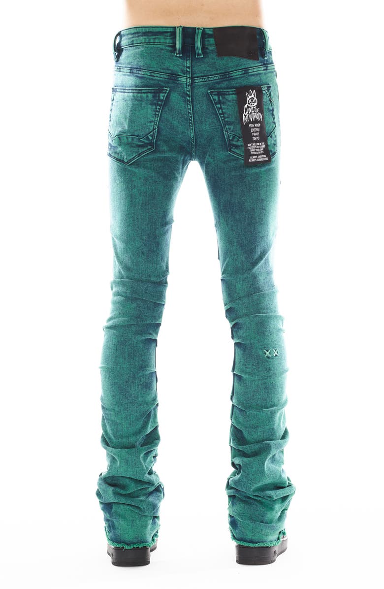Cult of Individuality Hipster Nomad Stacked Bootcut Jeans, Alternate, color, Emerald