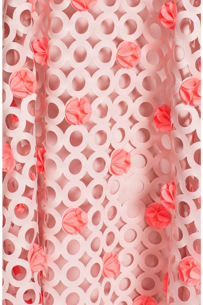 Laser Cut Trapeze Dress, Alternate, color, ASHY PINK/ ACID PINK
