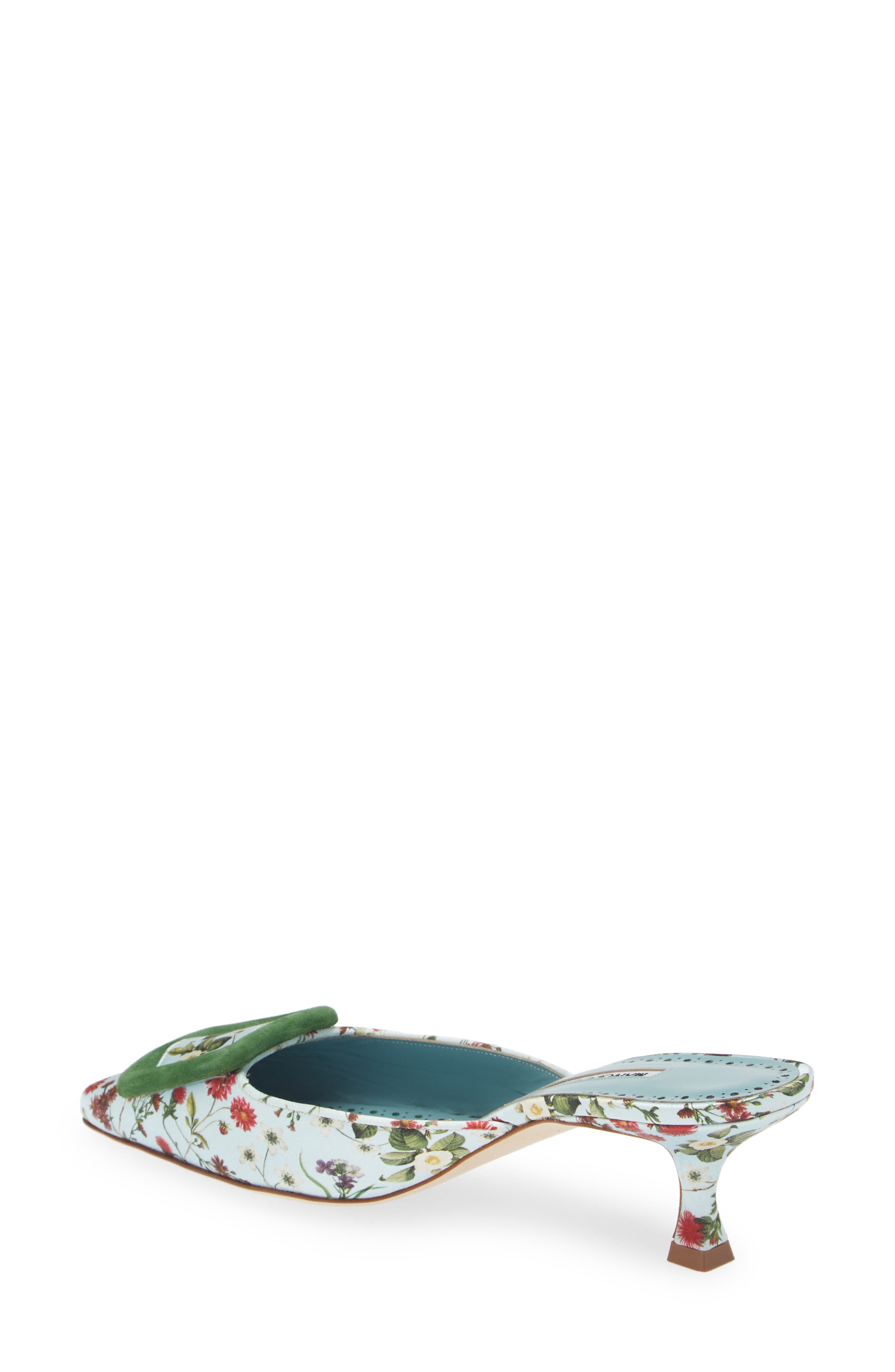 Manolo Blahnik Maysalebi Buckle Pointed Toe Mule, Alternate, color, 