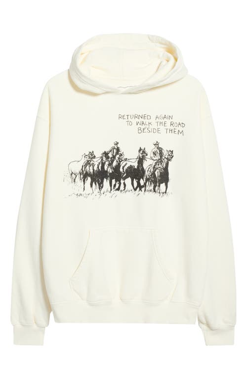 One Of These Days Return Again Graphic Hoodie In Bone
