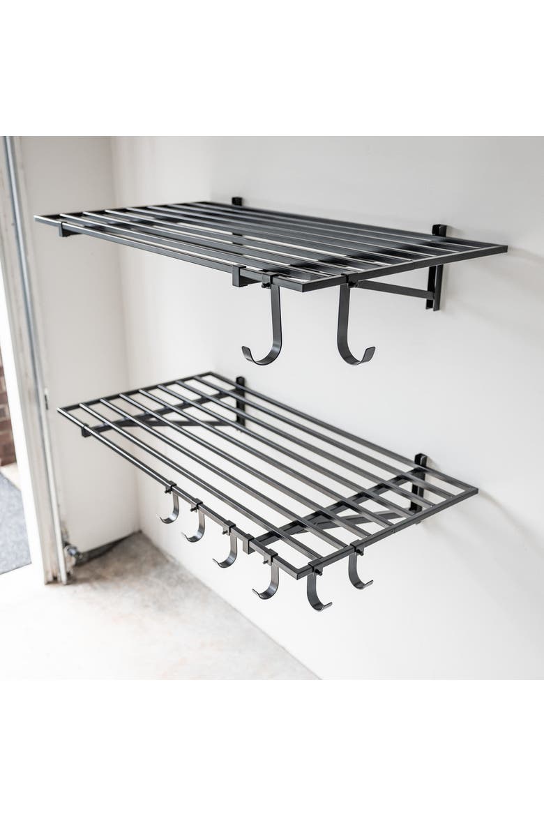 2' x 4' Bristol Garage Wall Mount Shelves -2-Pack, Alternate, color, Black