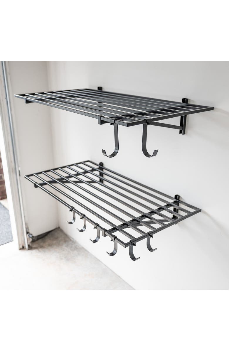 StoreYour 2' x 4' Bristol Garage Wall Mount Shelves -2-Pack, Alternate, color, Black