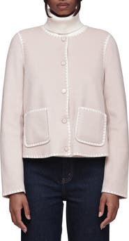 Bagatelle Contrast Stitch Collarless Jacket