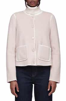 Bagatelle Contrast Stitch Collarless Jacket