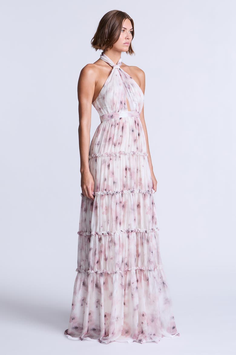 Sabrina Dress, Alternate, color, Bouquet Print Ash Purple