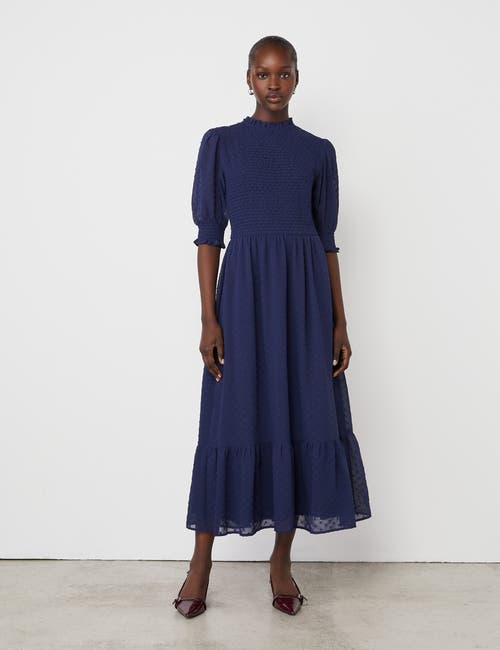 Finery London Amelia 3/4 Sleeve Chiffon Midi Dress in Navy  product