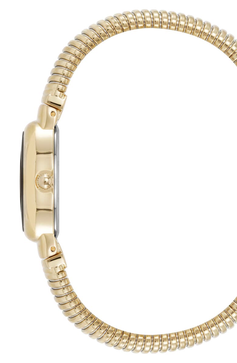 Anne Klein Set of 3 Oval Bracelet Watch & Bracelets, Alternate, color, Goldtone/ Blue