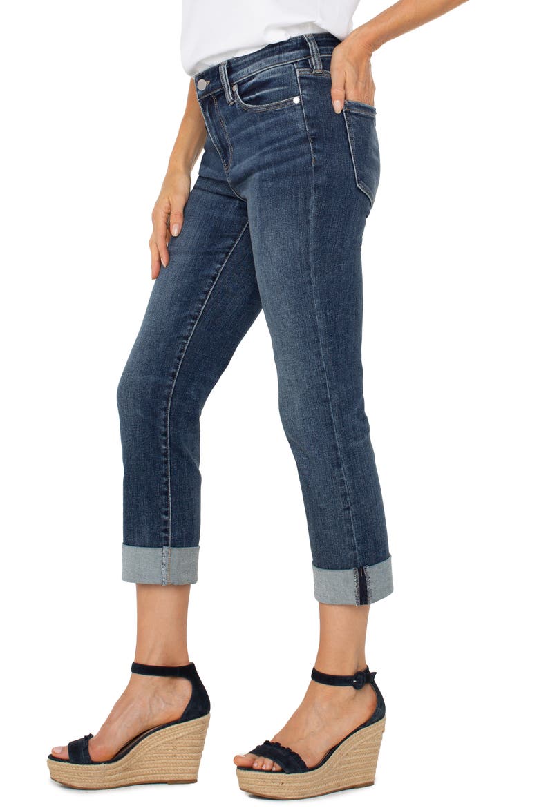 Charlie Cuffed Mid Rise Crop Slim Jeans, Alternate, color, WELLS
