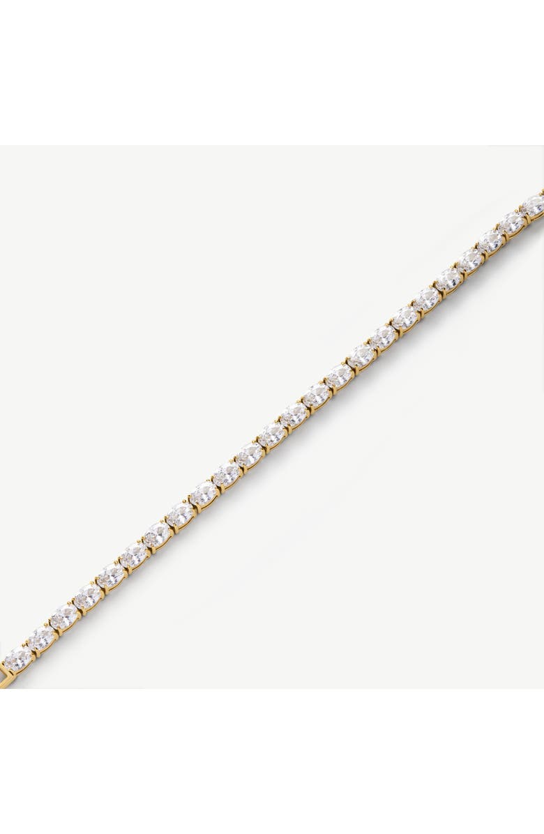 D.LOUISE Oval Cubic Zirconia Tennis Bracelet, Alternate, color, Gold