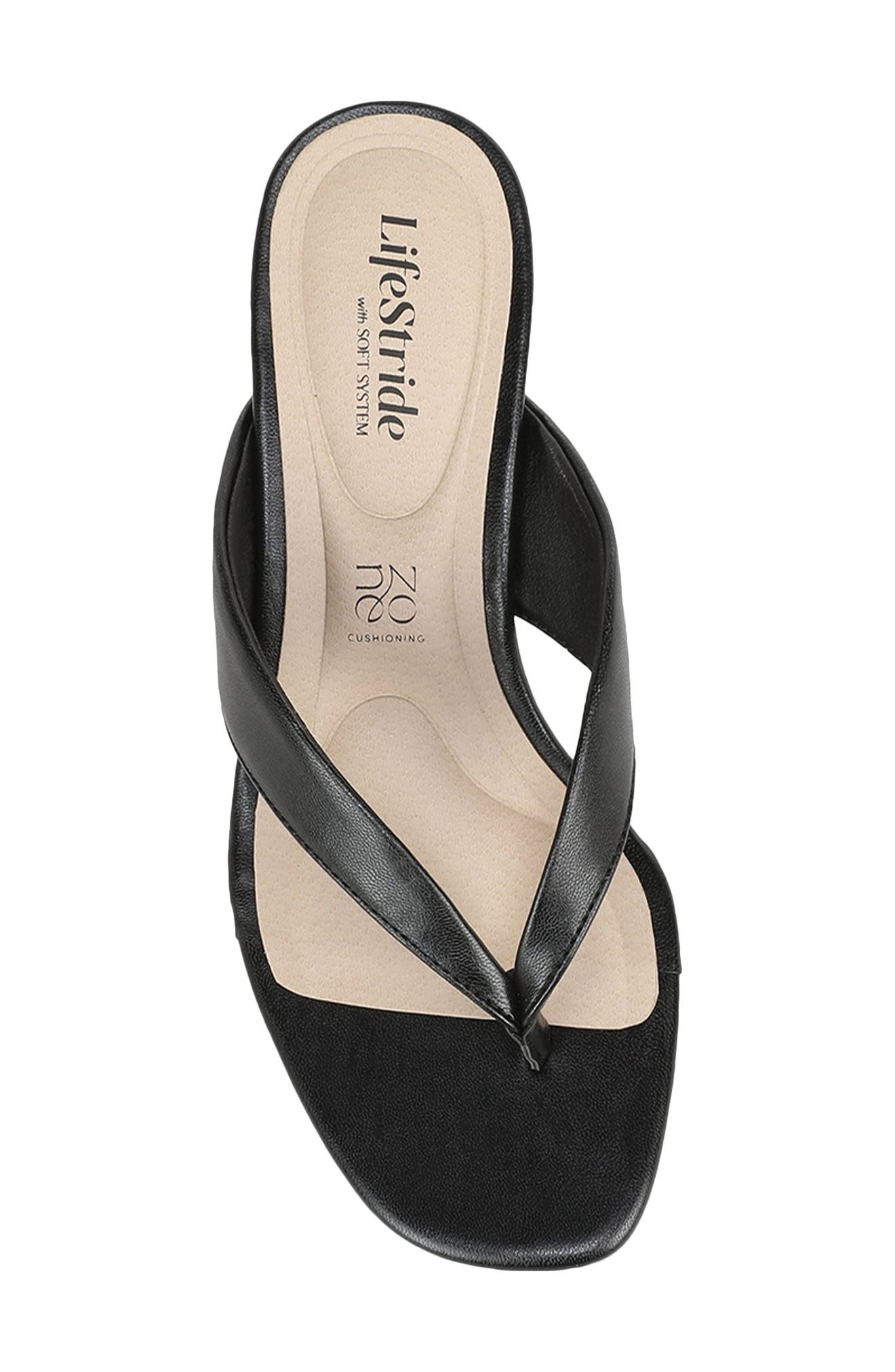 Stella Wedge Flip Flop, Alternate, color, BLACK