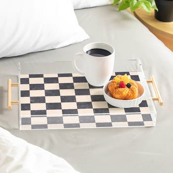Checker Print Acrylic Tray