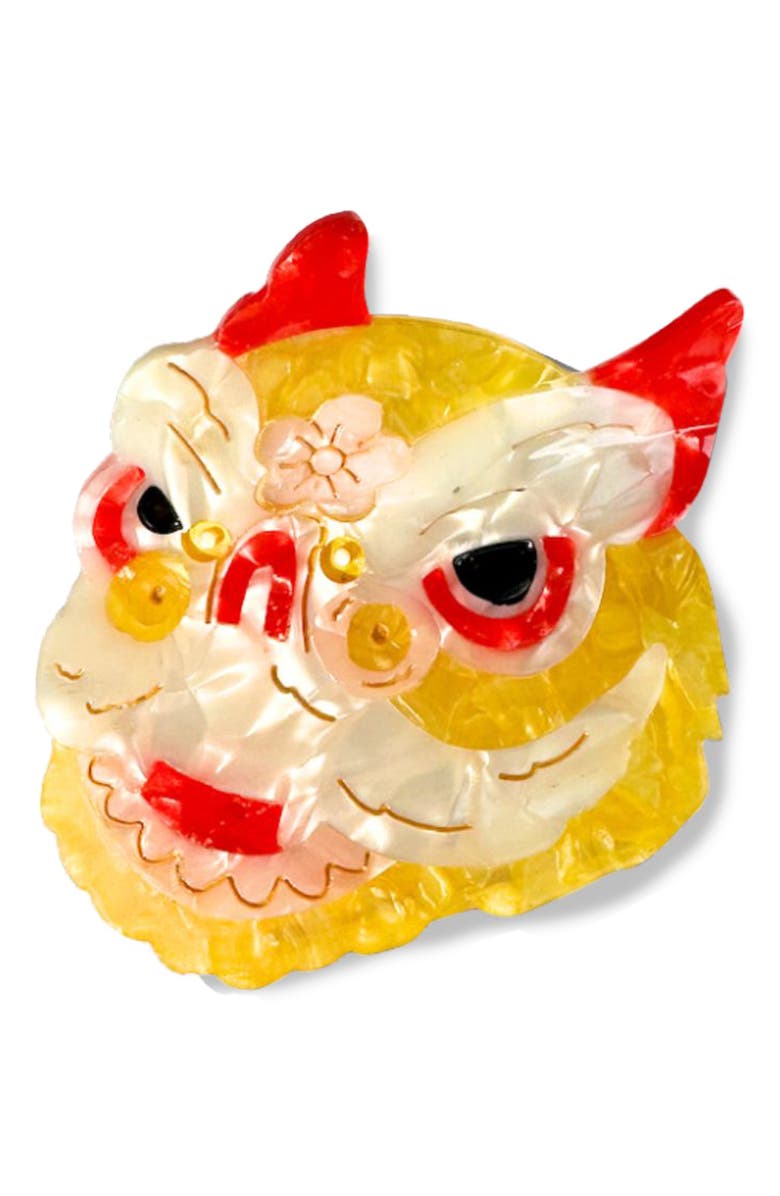 Solar Eclipse Lion Head Claw Clip, Main, color, 