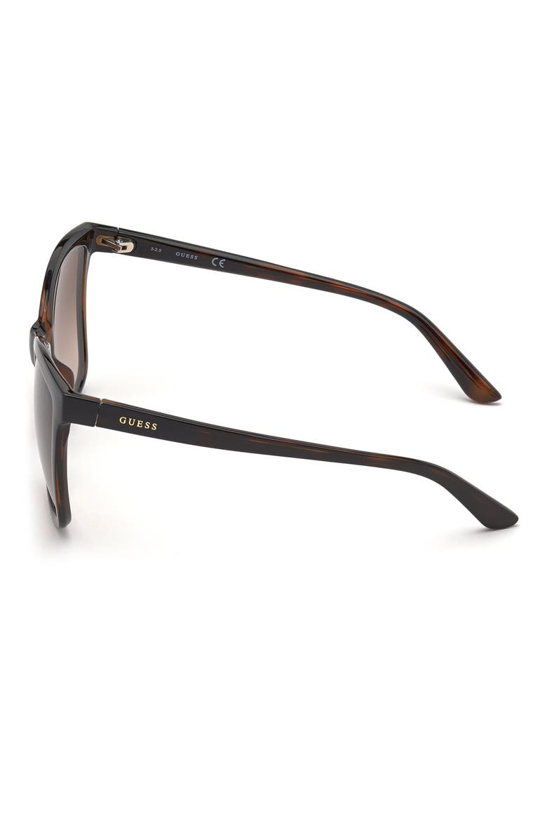 Square Sunglasses, Alternate, color, DARK HAVANA / GRADIENT BROWN
