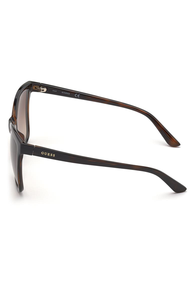 GUESS Square Sunglasses, Alternate, color, Dark Havana / Gradient Brown