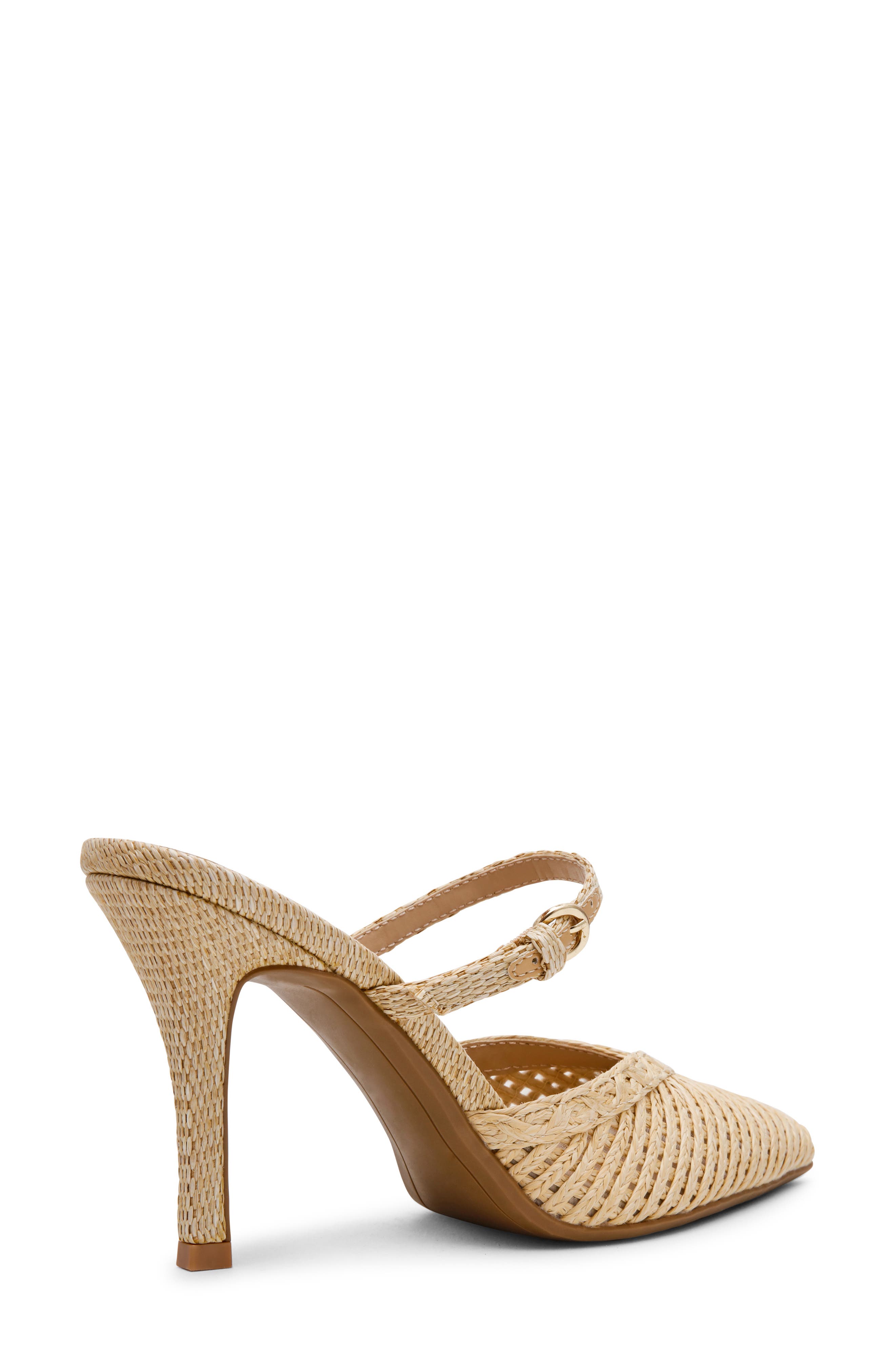 Geanie Pointed Toe Mule, Alternate, color, NATURAL RAFFIA