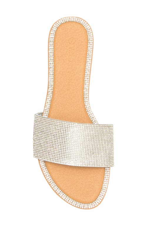 Wild Diva Lounge Roo Rhinestone Slide Sandal