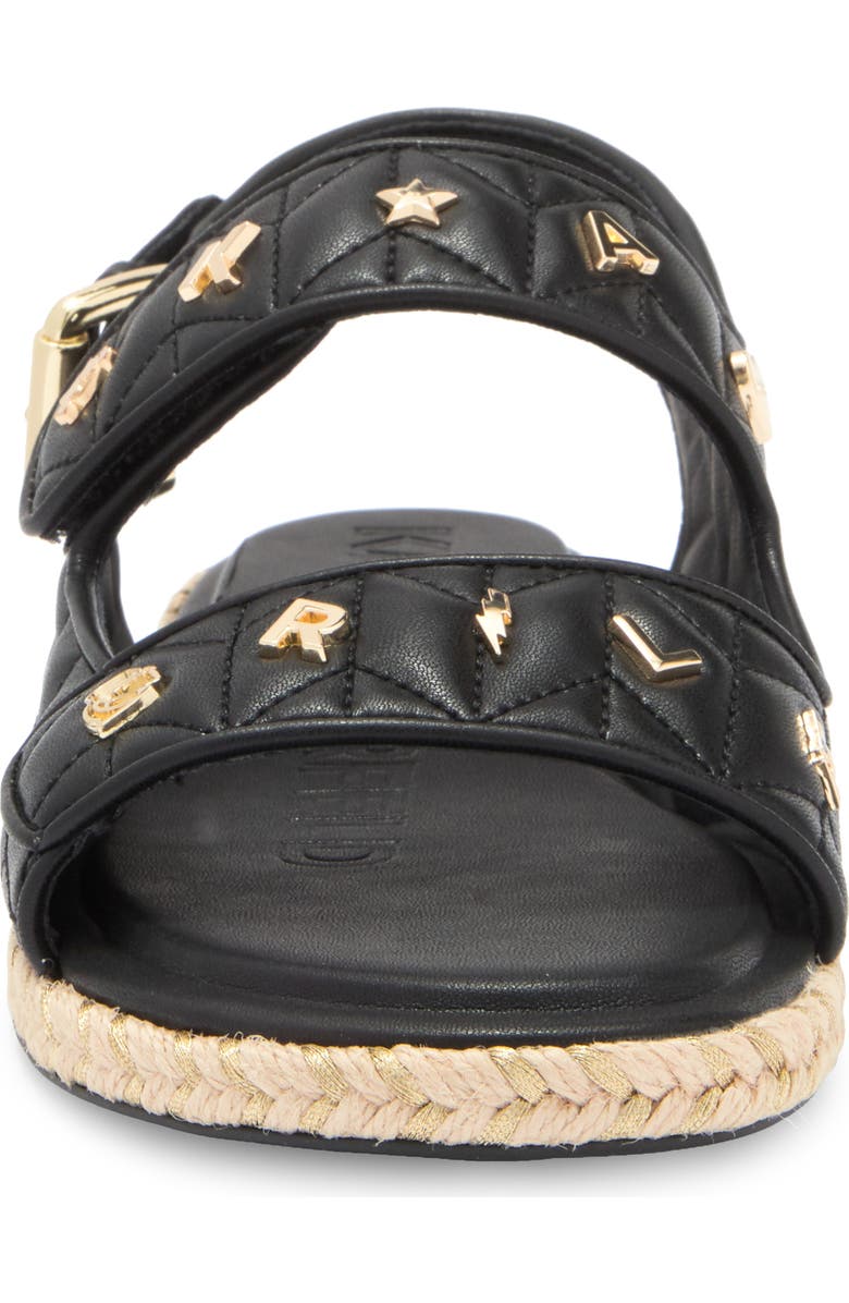 KARL LAGERFELD PARIS Charley Espadrille Slingback Sandal, Alternate, color, Black