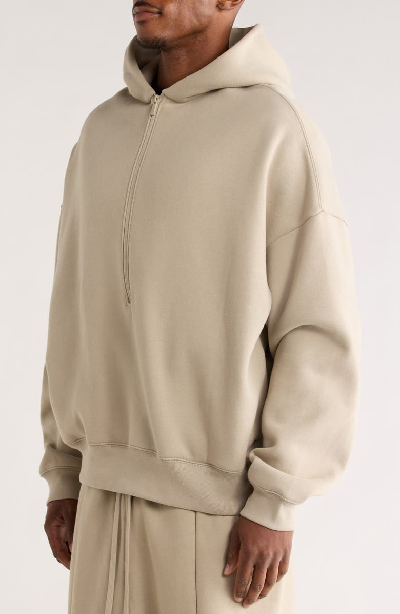 Fear of God Essentials Property Lounge Half Zip Hoodie, Alternate, color, Seal