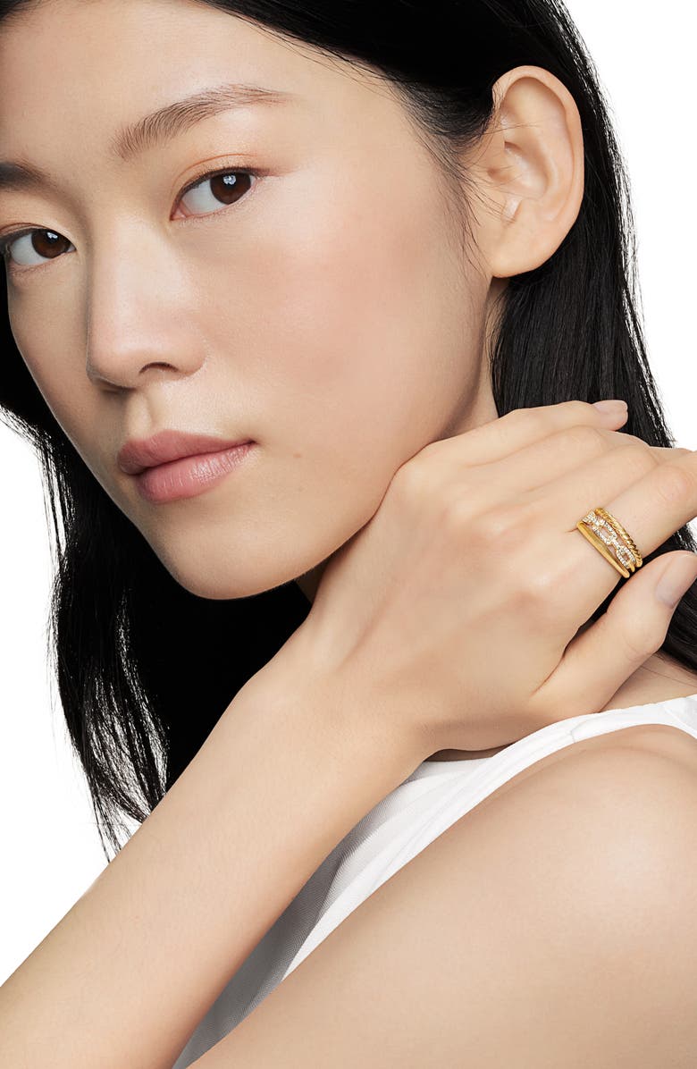 David Yurman Stax Narrow Diamond Ring, Alternate, color, 