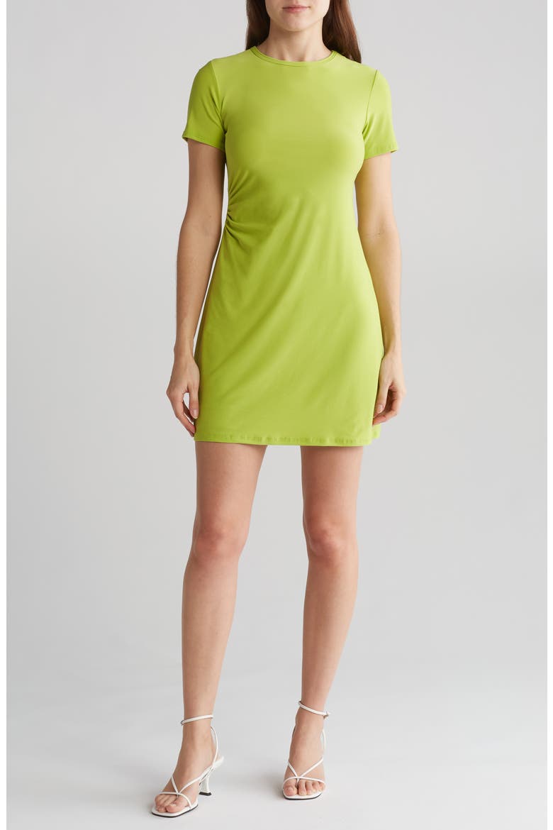 Jersey Sheath Minidress, Main, color, CHARTREUSE