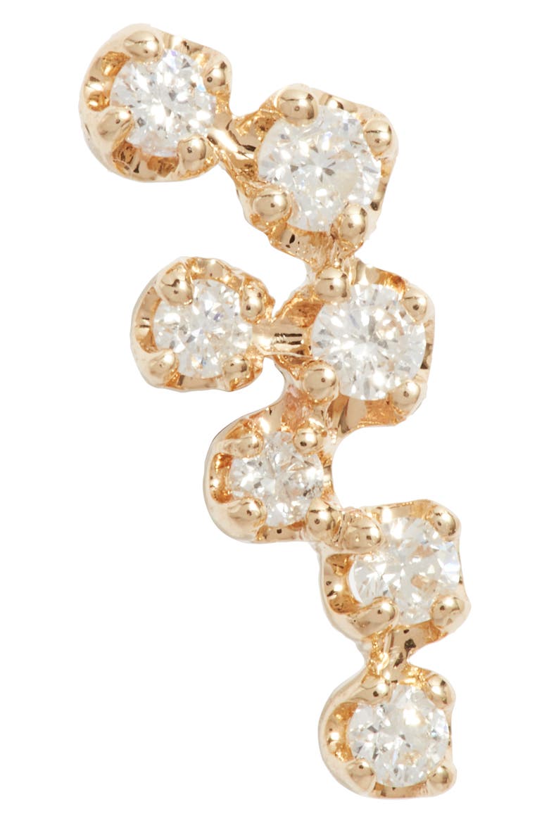 Diamond Cluster Stud Earrings, Alternate, color, YELLOW GOLD