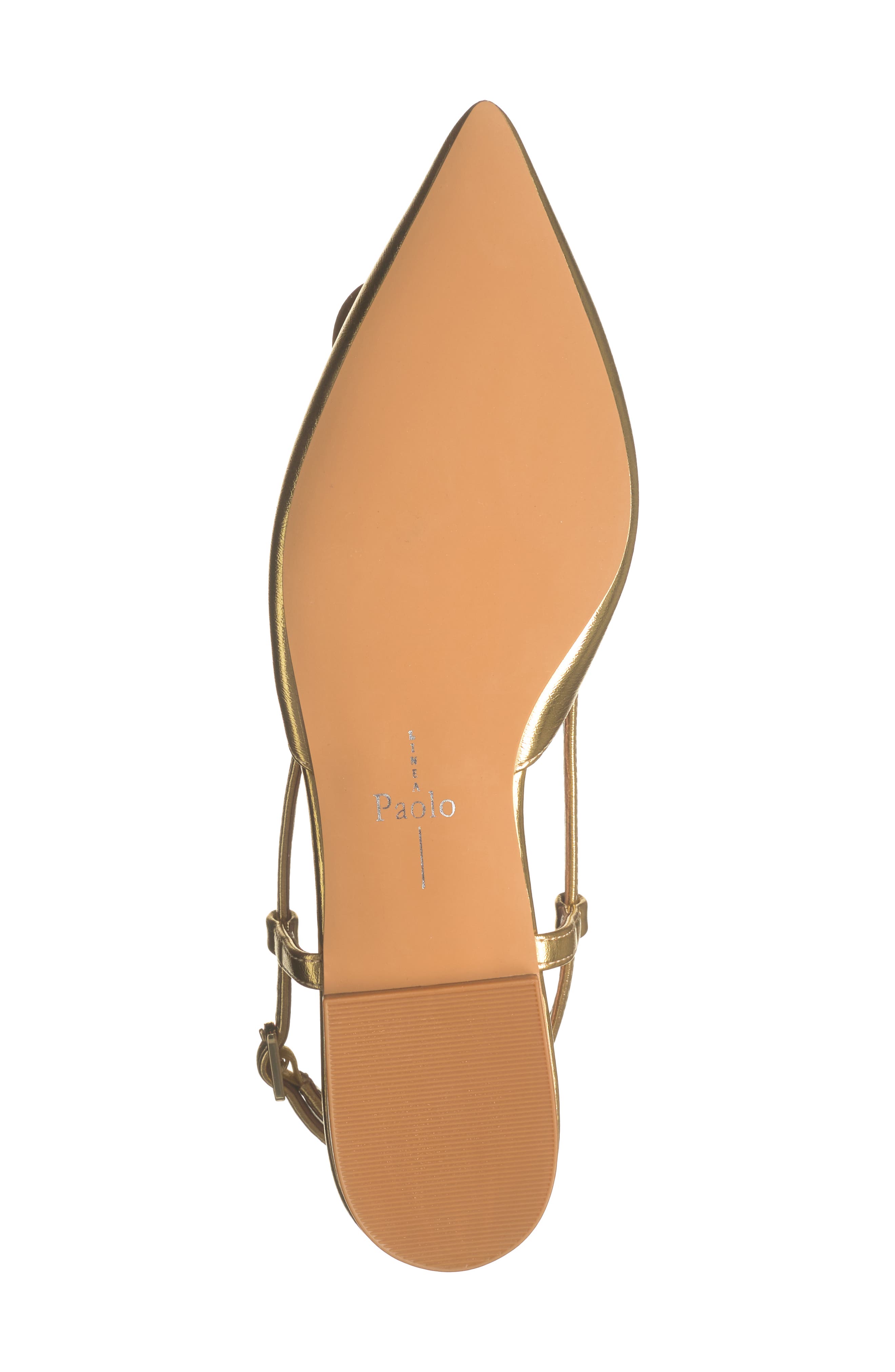 Linea Paolo Christa Slingback Flat, Alternate, color, Gold