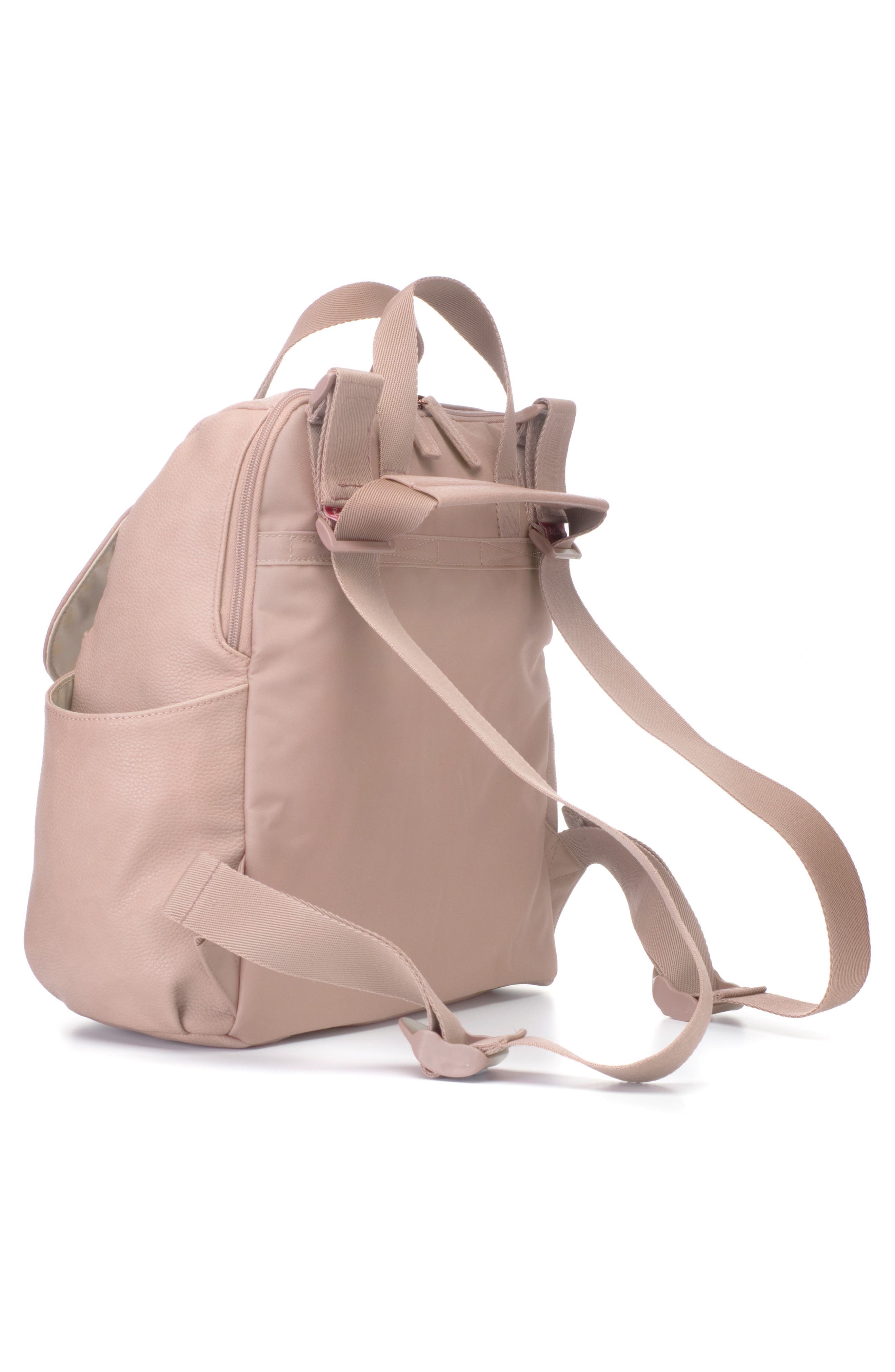 babymeltm robyn faux leather convertible backpack diaper bag Babymel Eco - Black BABYMEL ROBYN CHANGING BAG OVERVIEW