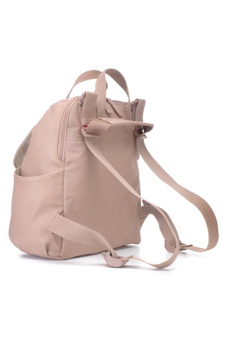 Robyn Convertible Faux Leather Diaper Backpack, Alternate, color, BLUSH