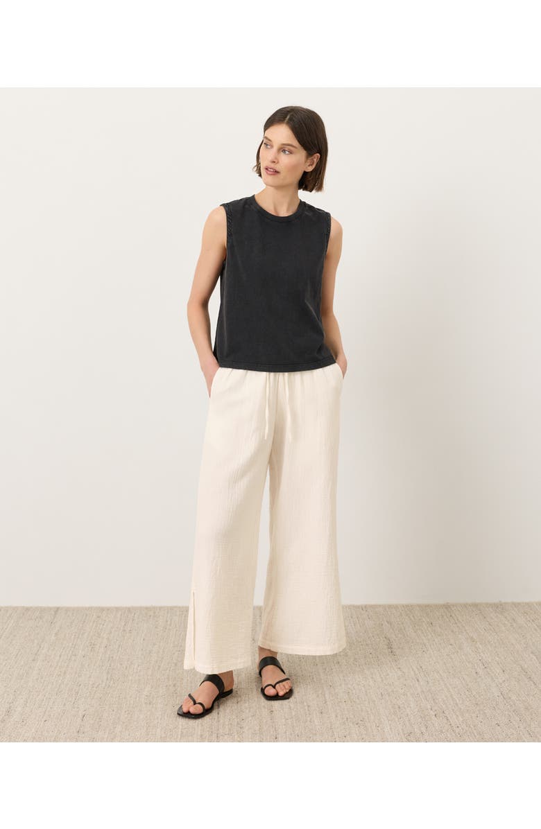 Pact Organic Cotton Vintage Jersey Relaxed Tank, Alternate, color, Washed Black
