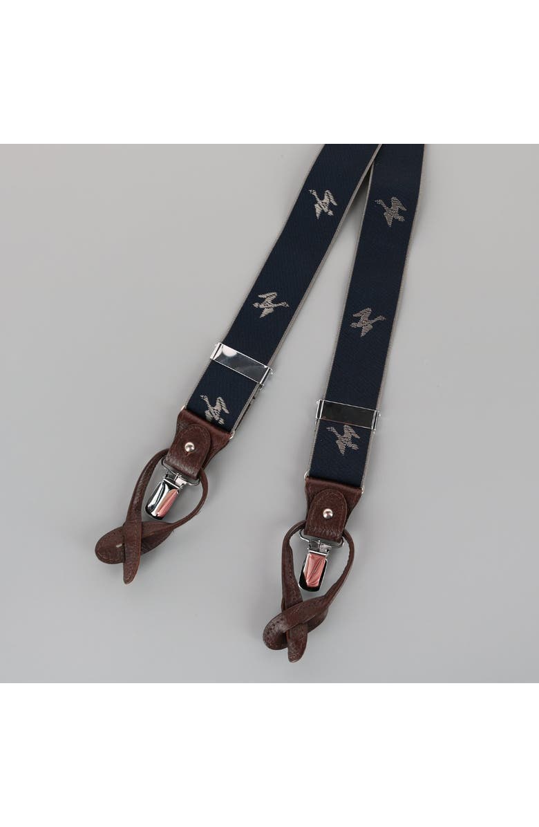 Ascentix Men's Flying Duck Convertible Clip End Suspenders, Alternate, color, Navy