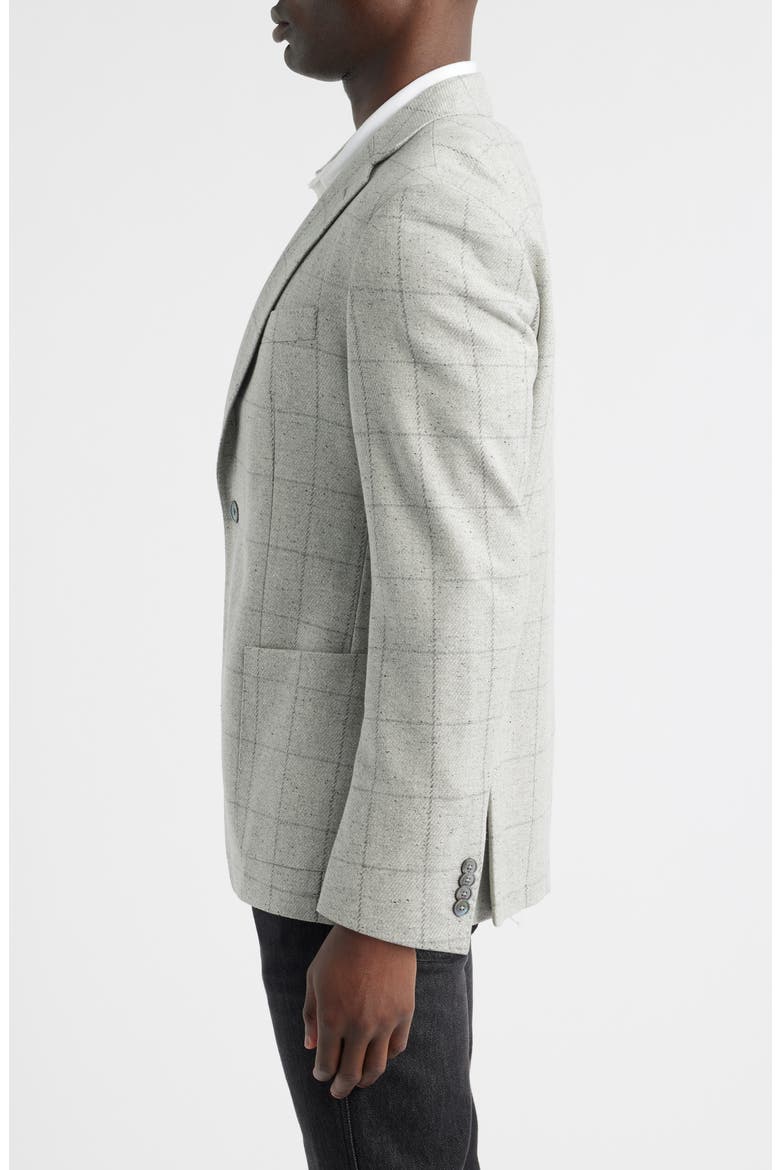 Hutson Slim Fit Windowpane Wool Blend Sport Coat, Alternate, color, OPEN GREY