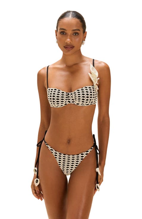 Selene Mesh Color Block Bikini Bottom