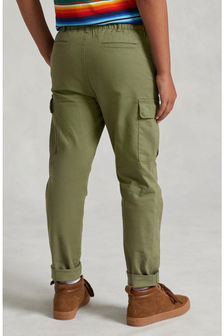 Kids' Slim Fit Stretch Twill Cargo Pants, Alternate, color, OLIVE