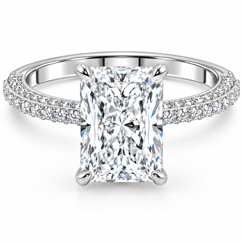 Certified 3.44ct Cassidy Radiant Cut Diamond Engagement Ring 14k Gold Lab Grown