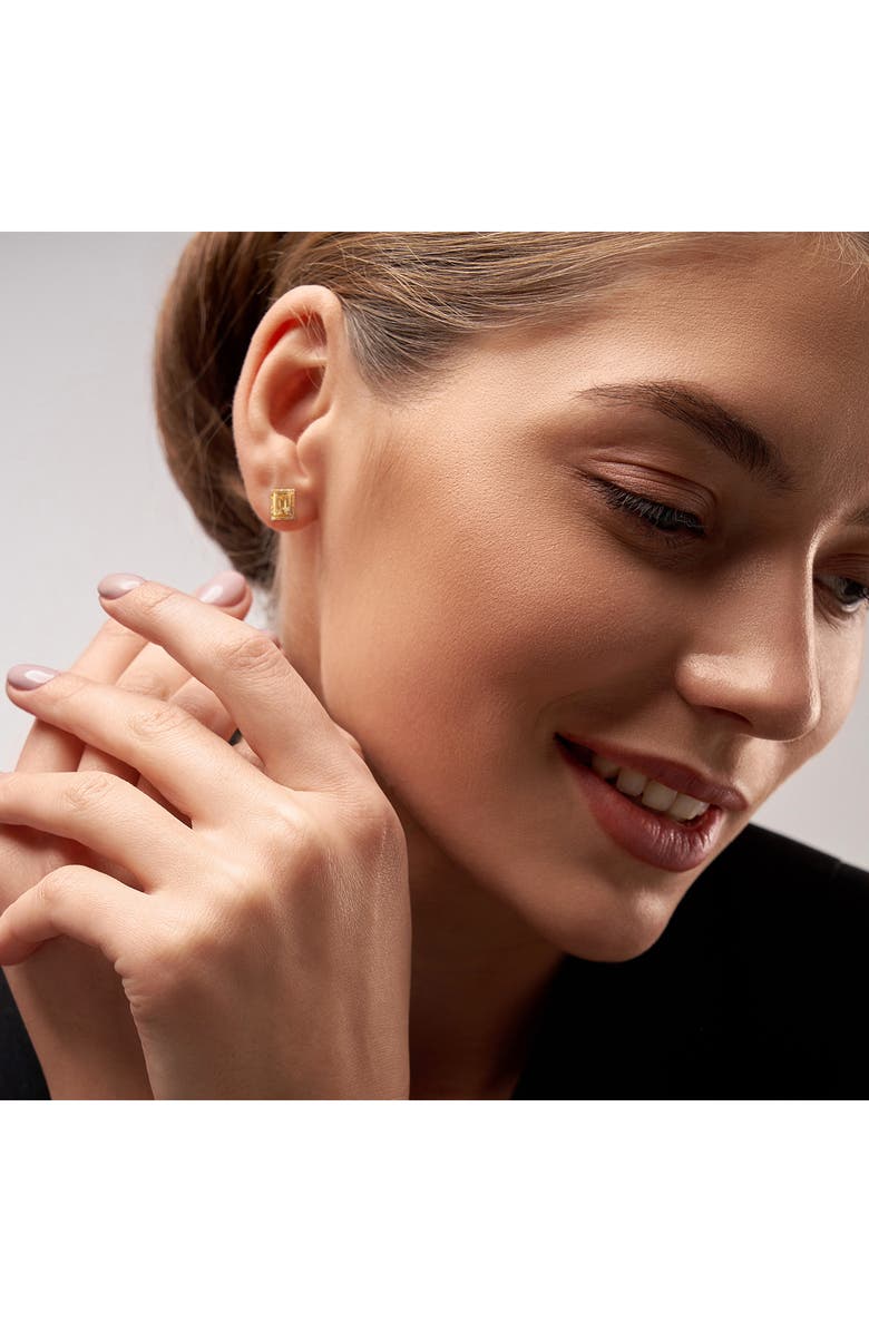 DELMAR Citrine Octagon Stud Earrings, Alternate, color,