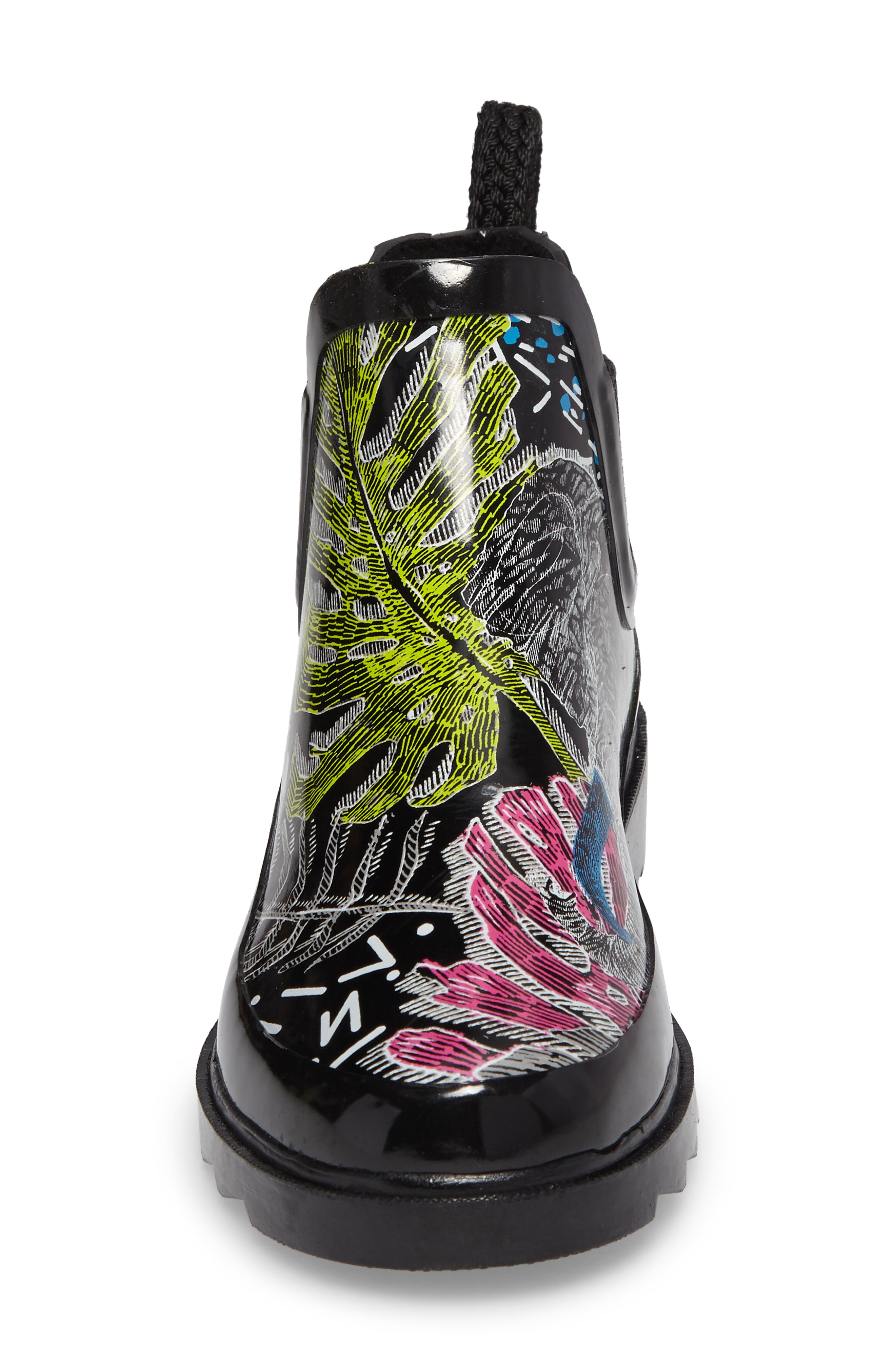 Rhyme Waterproof Rain Boot, Alternate, color, BLACK WILD LIFE